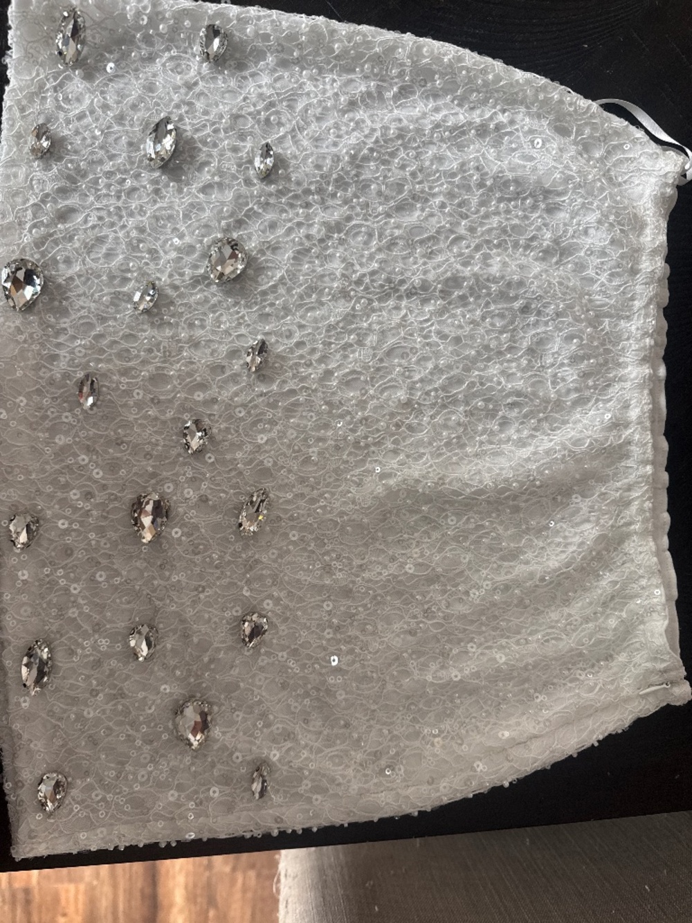 White beaded skirt